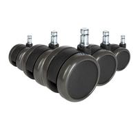 5x ROLO FREE 11mm/65mm Sols durs - Roulettes Noir
