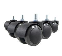 5x ROLO M10/50mm Sols durs - Roulettes Noir