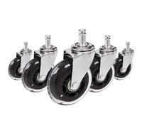5x ROLO SKATE CT 11mm/75mm Sols durs - Roulettes argent / transparent