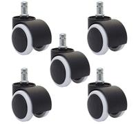 5x Roulettes Pour Sol Dur Hwc-H86, Roulettes Pour Chaise De Bureau, 150kg Capacité De Charge 50mm Blanc Multicolore