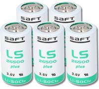 5x SAFT pile lithium Baby C LS 26500 PLUS 3,6V 8,5Ah lithium chlorure de thionyle