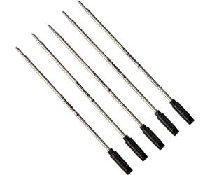 5x Schneider 178601 Recharge pour stylo à bille Express 785 - M, noir