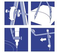 5x STAEDTLER 551 02 Compas de précision Mars Comfort