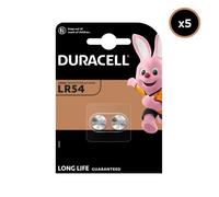 5x2 Piles Duracell Bouton LR54