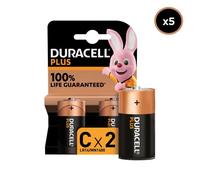 5x2 Piles Duracell Plus C