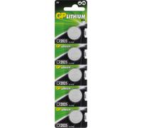 5XCR 2025 GP - Pile bouton lithium, 3 V, 160 mAh, 20,0 x 2,5 mm, lot de 5