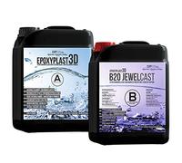 6,0 KG Résine époxy EpoxyPlast 3D B20 Jewel Cast I Ultra Diamond Clear I Excellente protection anti-UV I Résine de coulée pour bijoux I Sans BPA I Produit de qualité supérieure I Bois I Verre
