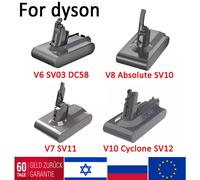6.0Ah pour Dyson V6 V7 V8 V10 batterie Rechargeable SV10 SV11 SV12 SV09 batterie d'aspirateur DC58 batterie pour batterie Dyson V8 6.0Ah