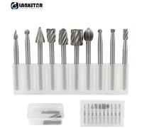6/10 pièces ensemble HSS routeur forets ensemble pour Dremel carbure rotatif bavures outils bois pierre métal racine sculpture fraise Set 1