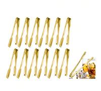 6/12/24 pièces Pinces à aliments/sucre en acier inoxydable, convient pour les amuse-gueules, les thés, les cafés, les desserts, les réunions 6 pièces pince à glace-S (1 jeu),12 pièces pince à glace-S 