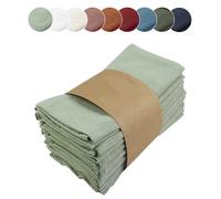 6/12 pièces absorbant respectueux de la peau Texture plissée nappe à manger serviettes lingettes bave tasses chiffons d'essuyage light green 6pcs
