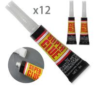 6/12pcs Super Glue Colle Rapide Adhésif Extra-Forte Cyanoacrylate Plastique Cuir