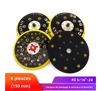 6 "150mm 9/15/17/52 trous ponceuse support tampon crochet et boucle tampons de ponçage avec filetage 5/16"-24 support de disque de ponçage sans poussière pour MIRKA 9holes