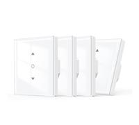 【6.1ème Gen】Maxcio WiFi Interrupteur Volet Roulant Connecté, Interrupteur de Rideau Compatible avec Alexa et Google Home, Contrôle de Pourcentage, Contrôle à Distance【Fil neutre requis】4 Packs