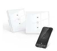 【6.1ème Gen】Maxcio WiFi Interrupteur Volet Roulant Connecté, Interrupteur de Rideau Compatible avec Alexa et Google Home, Contrôle de Pourcentage, Contrôle à Distance【Fil neutre requis】2 Packs