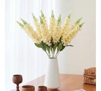 6/2/1 pièce Delphinium artificiel blanc crème, tige de delphinium élégante, fleur épineuse artificielle, convient pour mariage, fête, décoration de la maison, fournitures florales DIY, bouquet de mari