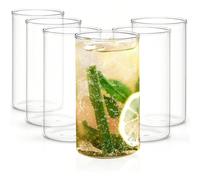 6/2/1 Set Verres à Whisky, Verres à Eau, Verres à Mojito, Verres Highball, Convient pour l'Eau, le Jus, la Bière, les Boissons, les Cocktails et les Boissons Mélangées 350 ml par bouteille,350 ml - Lo