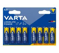 6+2 Piles Alcalines AA / LR6 Varta LongLife Power - BRICODEAL - 546597