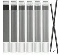 6/24/36 pièces recharges de mines de crayon Pica de 2,8 mm à trou profond, recharges de crayon de menuiserie pour architectes, construction, menuiserie, outils de marquage et de traçage (noir) bois