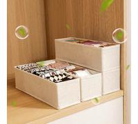 6/3/2/pièces Boîte de rangement pliable pour sous-vêtements, organisateur de garde-robe, panier de rangement pour tiroir, accessoires de rangement pour sous-vêtements pour chambre et appartement, orga