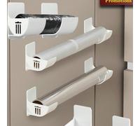 6/4/3/2/1 Paire de supports de rangement muraux pour cuisine, sans perçage, en plastique, pour sacs poubelle, couvercles de casseroles et rangement de placard - Organisateur d'évier, support de rangem