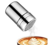 6,5 x 11 cm - Saupoudreuse à chocolat en acier inoxydable - Saupoudreuse à sucre en poudre - Saupoudreur de cacao pour cappuccino, café et cacao - Avec couvercle à mailles fines - Pour la cuisson