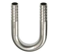 6 8 10 12 16 20 25mm tuyau barbe 304 en acier inoxydable en forme de U coude tuyau raccord de tuyau connecteur eau gazole, 1 pièces(10mm)