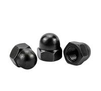 6-80 pièces écrou à capuchon gland M3 M4 M5 M6 M8 M10 M12 écrou à dôme en acier au carbone noir écrous à capuchon DIN1587