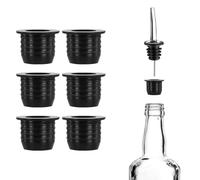 6 Adaptateurs pour Bec Verseur d'Alcool, Adapté aux Grandes Bouteilles d'Alcool et aux Bouteilles d'Huile d'Olive Jusqu'à 25mm Col Convertit n'Importe Quel bec Verseur en un Grand bec Verseur