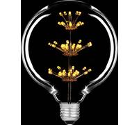 6 ampoules LED Rustika Carbon Globe G125 2W E27 extra blanc chaud 2100K Vintage Retro