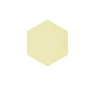 6 assiettes bio hexagonal 20.8cm jaune pastel - générique 9918239 Jaune G