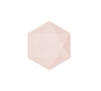 6 assiettes bio hexagonal 20.8cm rose pastel - 9918237
