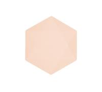 6 assiettes bio hexagonal 26.1cm abricot pastel - 9918232