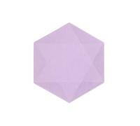 6 assiettes bio hexagonal 26.1cm lilas pastel - 9918235
