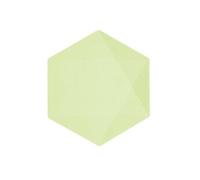 6 assiettes bio hexagonal 26.1cm vert pastel - 9918234