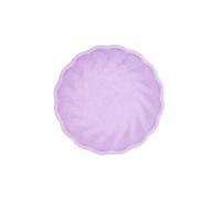 6 assiettes bio rond feston 22.9cm lilas pastel - 9918253
