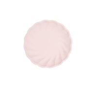 6 assiettes bio rond feston 22.9cm rose pastel - 9918249