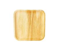 6 ASSIETTES CARRÉES 25CM PALMIER BIODEGRADABLES