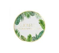 Assiettes en carton jetables - 73 - Tropical Party - 23 cm - Vert, Anis, Menthe