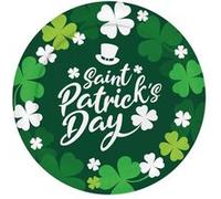 6 assiettes carton shamrock st patrick 23cm vert - générique 31166 Vert G