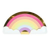 6 assiettes en carton arc en ciel (L23cm) - - ALTOBUY Multicolore