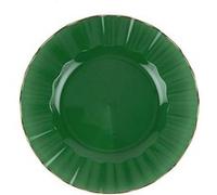 6 assiettes réutilisables bord or 19cm vert anglais - générique 97064 Vert G