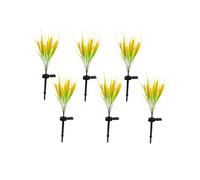 Lumisky Lot de 6 balises plantes solaires à piquer LED blanc chaud 6x FERNY H58cm