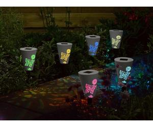 6 Balises Solaires Silhouette Couleur Changeante par Smart Solar