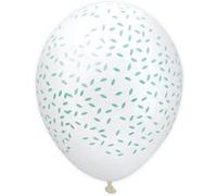 6 ballons de baudruche gonflables Ø 25 cm - Rosaces vertes Vert G