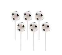 6 Ballons de foot en plastique sur pic 2 3 cm