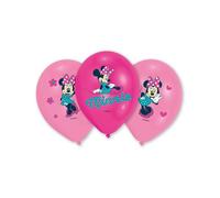 6 Ballons En Latex Minnie Taille Unique Rose