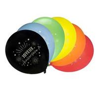 6 ballons latex anniversaire multi festif 30cm - générique 9027 0-11 Multicolore G