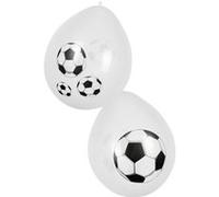 6 ballons latex ballon football vintage - boland 62505 Blanc G