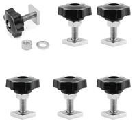 6 blocs de fixation pour profilé en T, M8 x 40 mm, en acier inoxydable, pour supports de toit